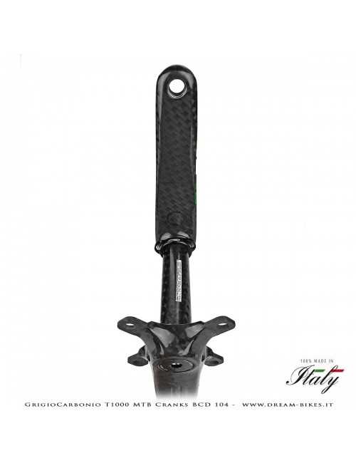 Pedivelle GrigioCarbonio MTB T1000 - BCD 104 mm - 269 gr.