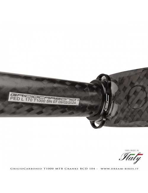 Pedivelle GrigioCarbonio MTB T1000 - BCD 104 mm - 269 gr.