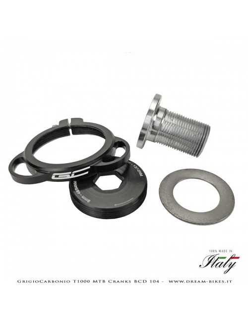 Pedivelle GrigioCarbonio MTB T1000 - BCD 104 mm - 269 gr.