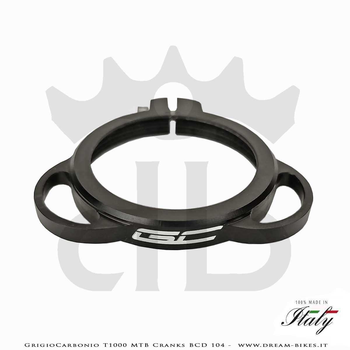 Pedivelle GrigioCarbonio MTB T1000 - BCD 104 mm - 269 gr.