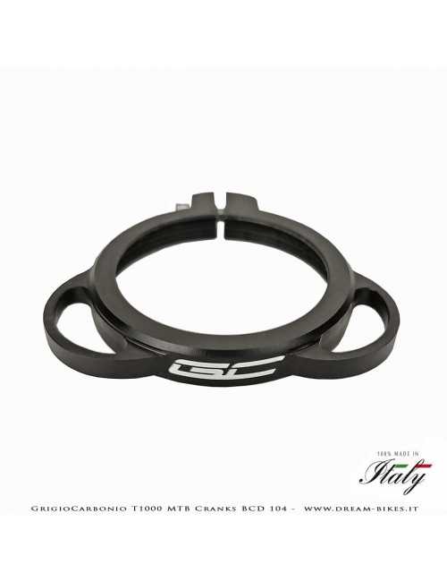 Pedivelle GrigioCarbonio MTB T1000 - BCD 104 mm - 269 gr.
