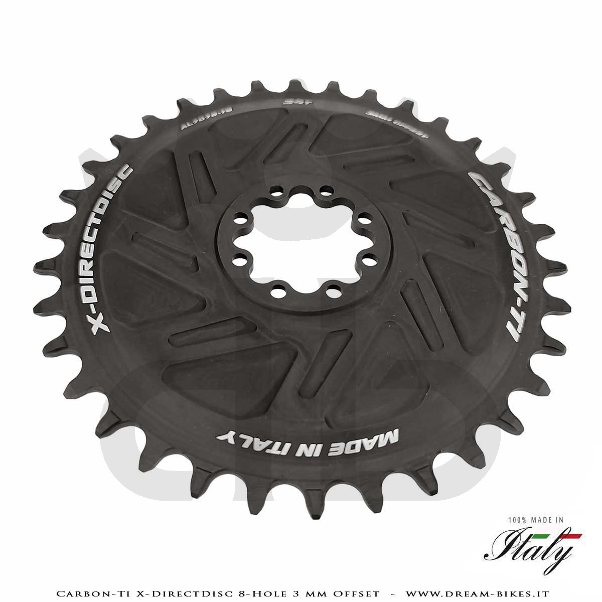 Carbon-Ti X-DirectDisc 8-Hole 3 mm Offset Corona Ultraleggera Direct Mount Per Sram Eagle XX SL, XX, XO, GX da 58 gr.
