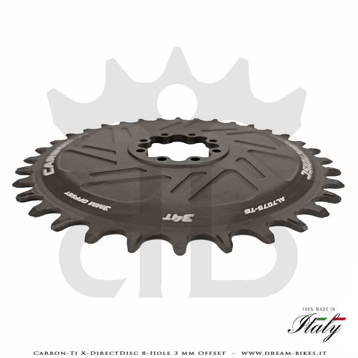 Carbon-Ti X-DirectDisc 8-Hole 3 mm Offset Ultralight Direct Mount Chainring For Sram Eagle XX SL, XX, XO, GX From 58 gr.