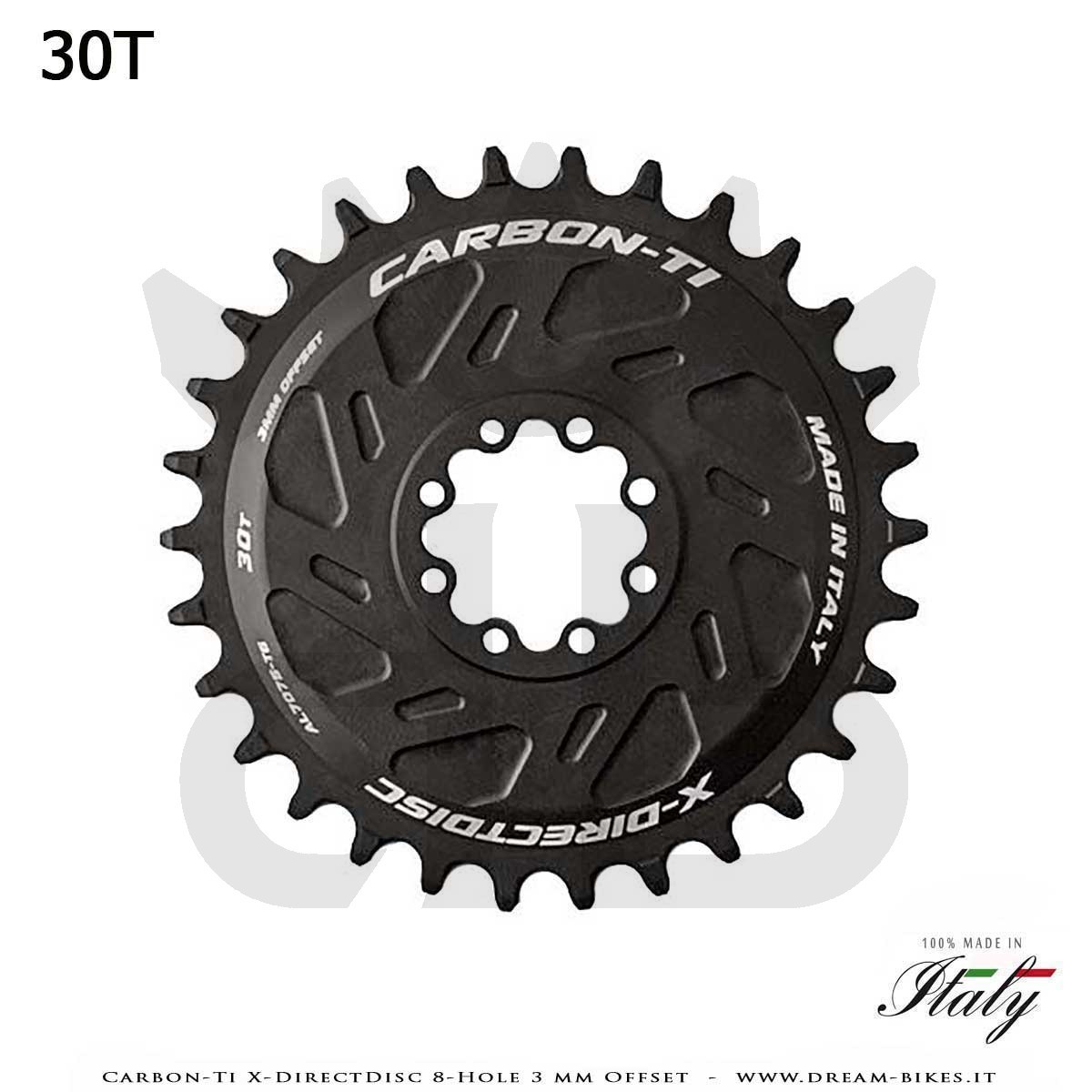 Carbon-Ti X-DirectDisc 8-Hole 3 mm Offset Ultralight Direct Mount Chainring For Sram Eagle XX SL, XX, XO, GX From 58 gr.
