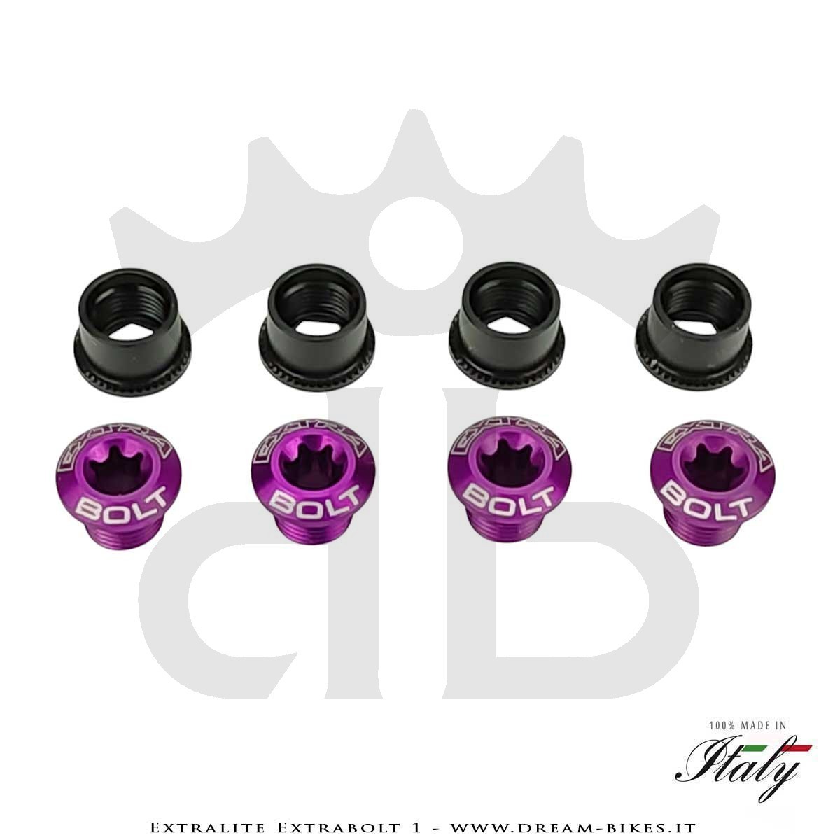 Extralite ExtraBolt 1 Kit Bussole Corona Ultraleggere (4 Maschi + 4 Femmine)