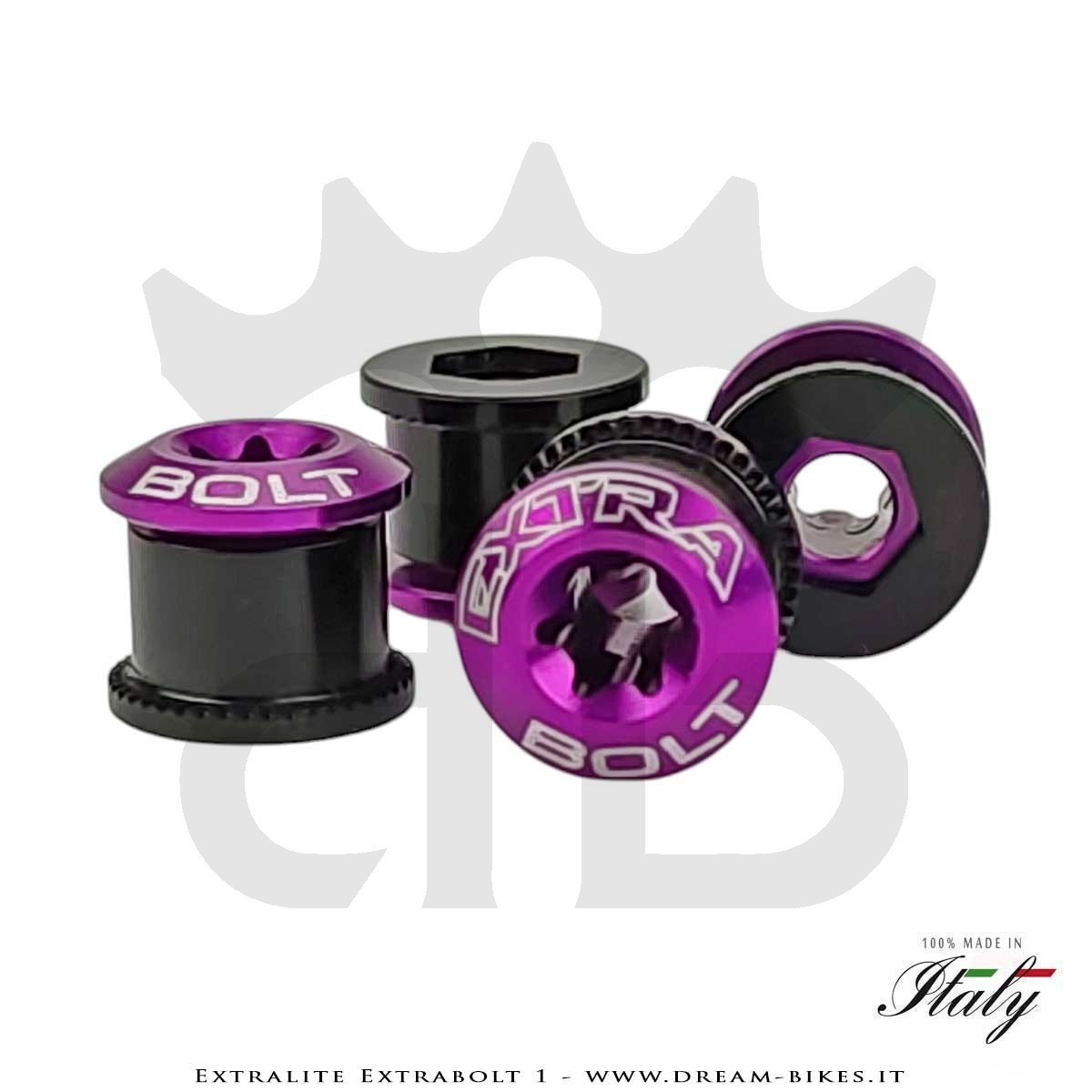 Extralite ExtraBolt 1 Ultralight Chainring Bolts Kit (4 Males + 4 Females)