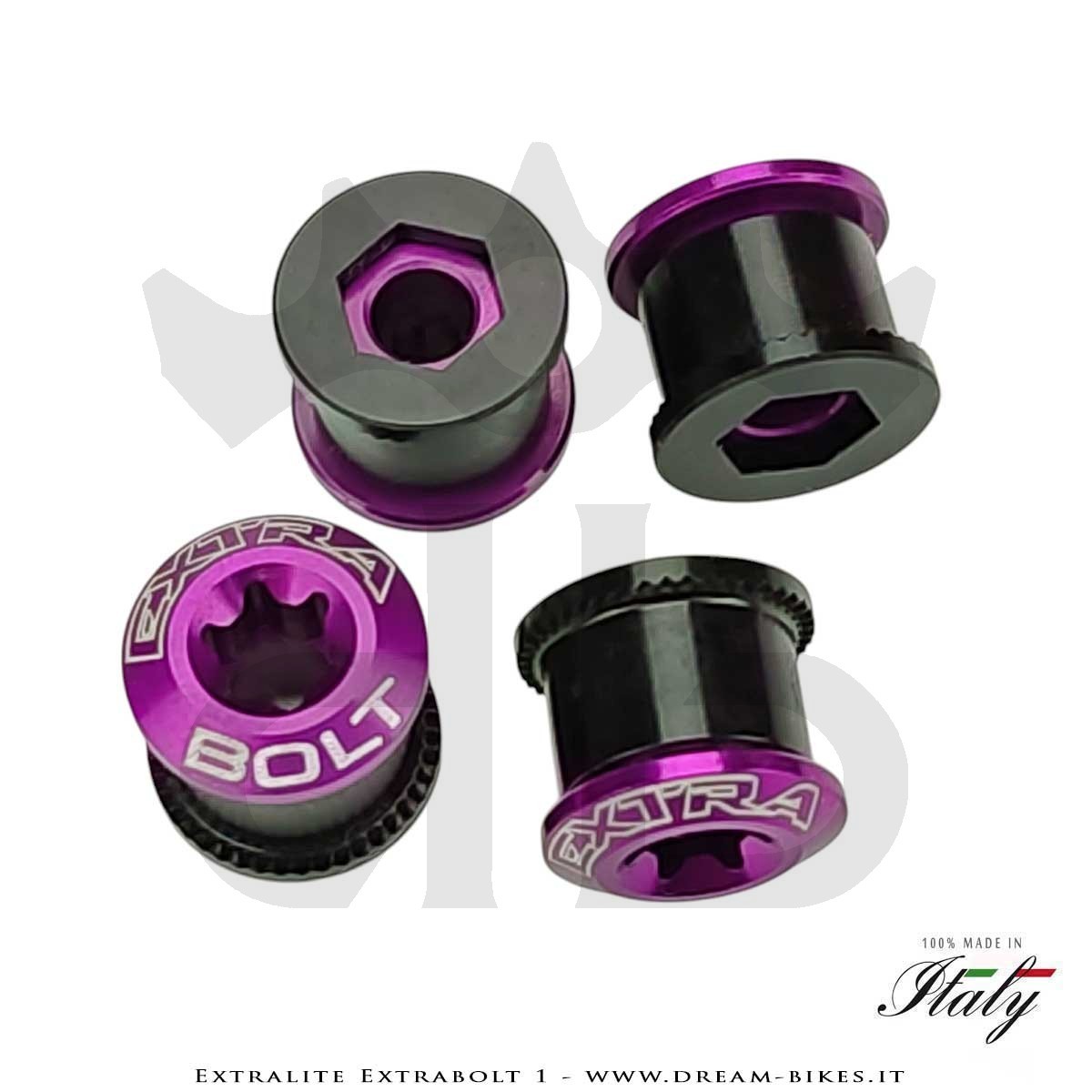 Extralite ExtraBolt 1 Ultralight Chainring Bolts Kit (4 Males + 4 Females)