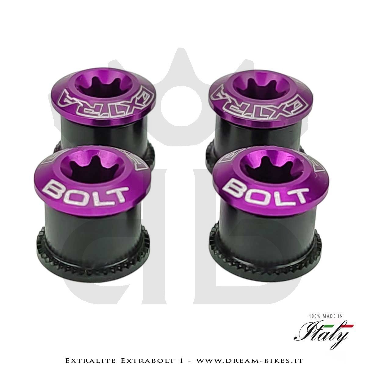 Extralite ExtraBolt 1 Ultralight Chainring Bolts Kit (4 Males + 4 Females)