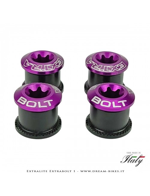 Extralite ExtraBolt 1 Ultralight Chainring Bolts Kit (4 Males + 4 Females)