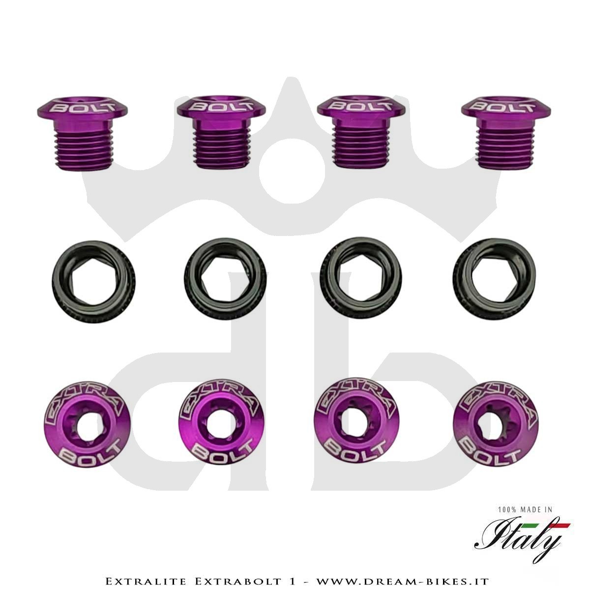 Extralite ExtraBolt 1 Kit Bussole Corona Ultraleggere (4 Maschi + 4 Femmine)