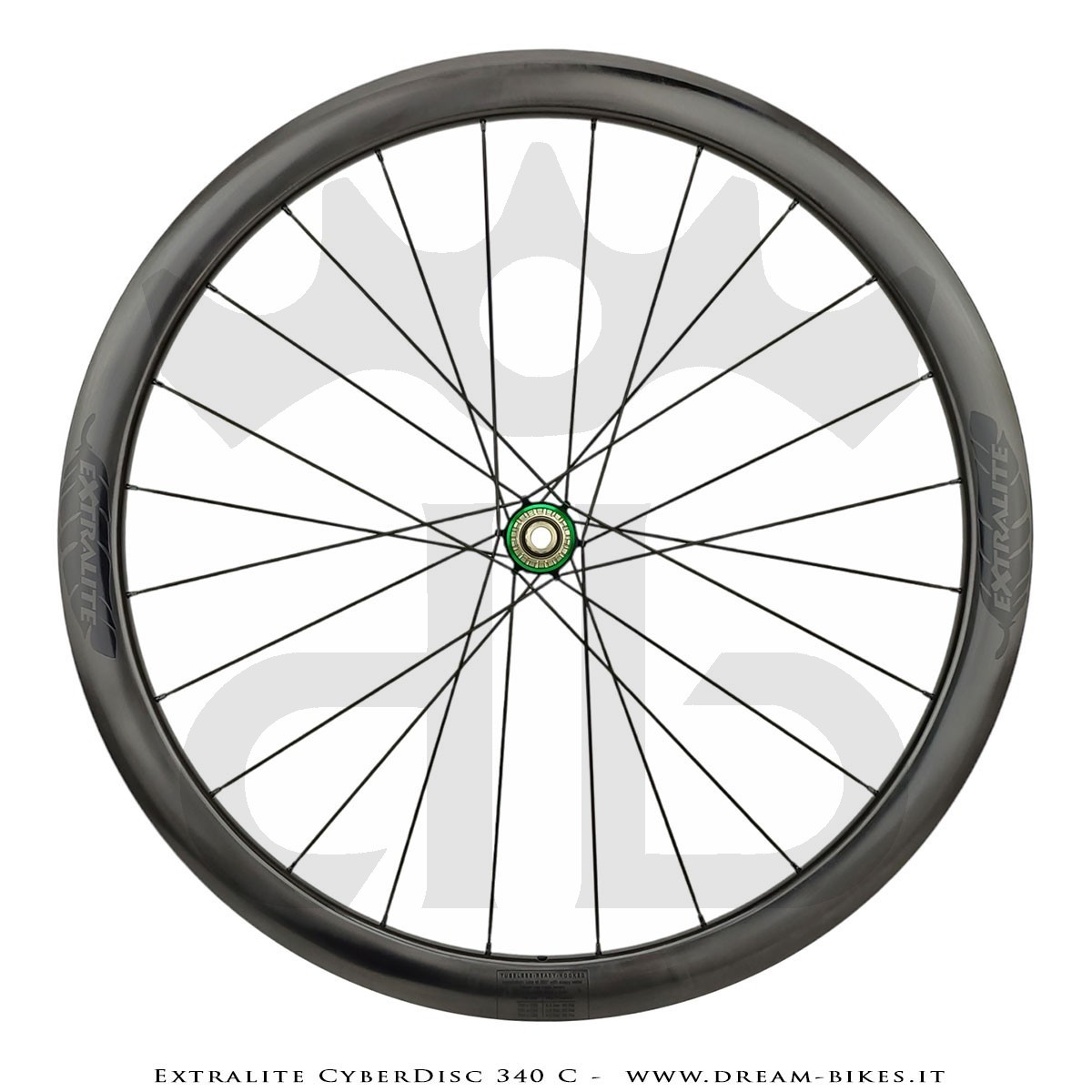 Extralite CyberDisc 340 C Ruote Strada Disco Copertonicino-Tubeless Profilo 40 mm da 890 gr.