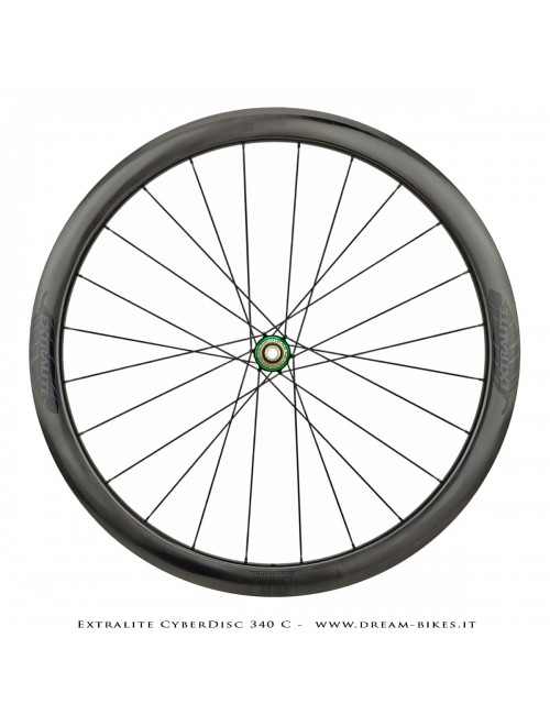Extralite CyberDisc 340 C Clincher-Tubeless Disc Road Wheels 40 mm from 890 gr.