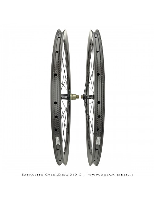 Extralite CyberDisc 340 C Clincher-Tubeless Disc Road Wheels 40 mm from 890 gr.