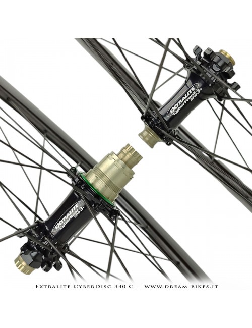 Extralite CyberDisc 340 C Clincher-Tubeless Disc Road Wheels 40 mm from 890 gr.