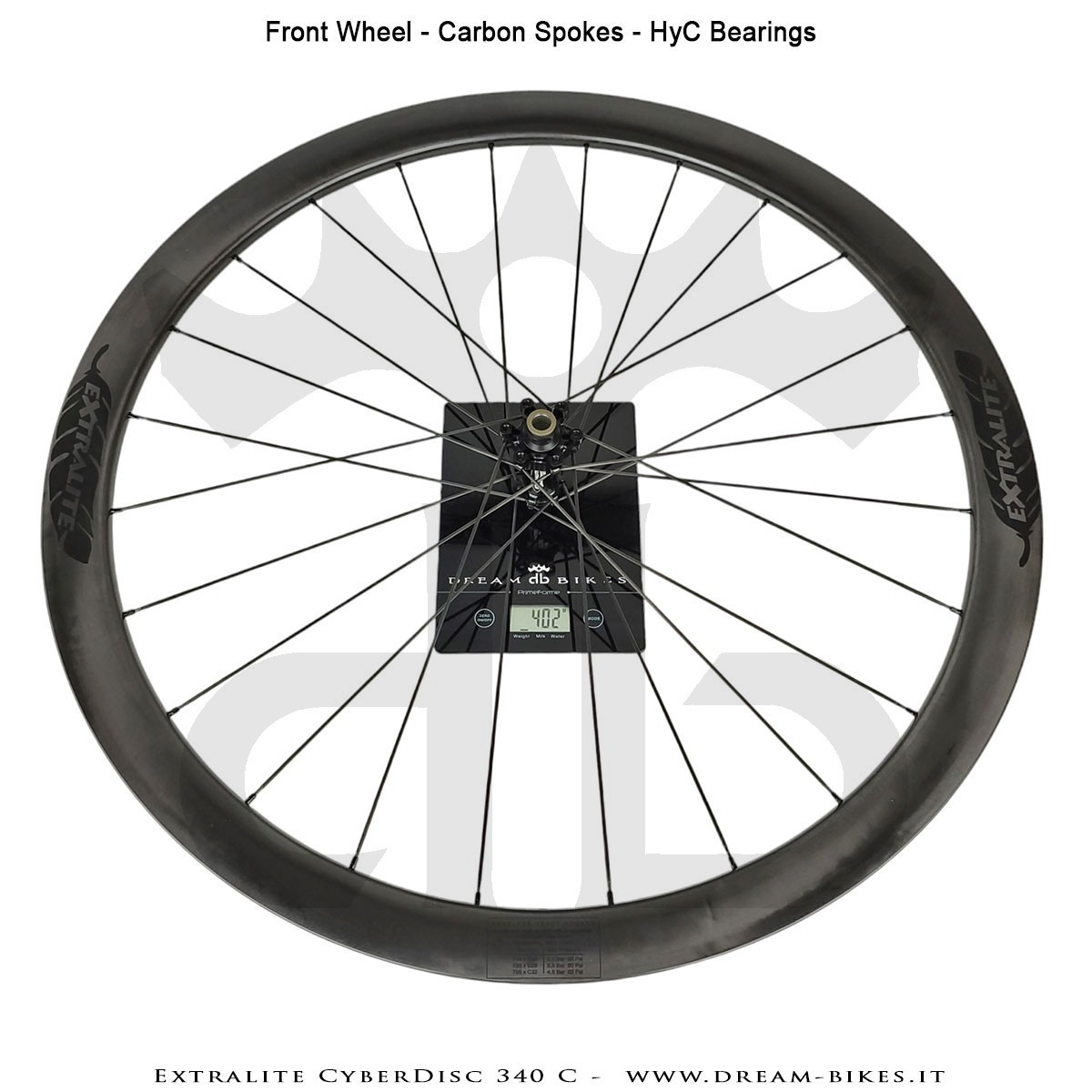 Extralite CyberDisc 340 C Ruote Strada Disco Copertonicino-Tubeless Profilo 40 mm da 890 gr.