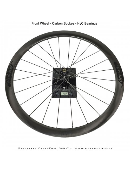 Extralite CyberDisc 340 C Clincher-Tubeless Disc Road Wheels 40 mm from 890 gr.