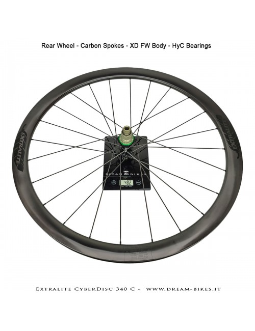 Extralite CyberDisc 340 C Clincher-Tubeless Disc Road Wheels 40 mm from 890 gr.