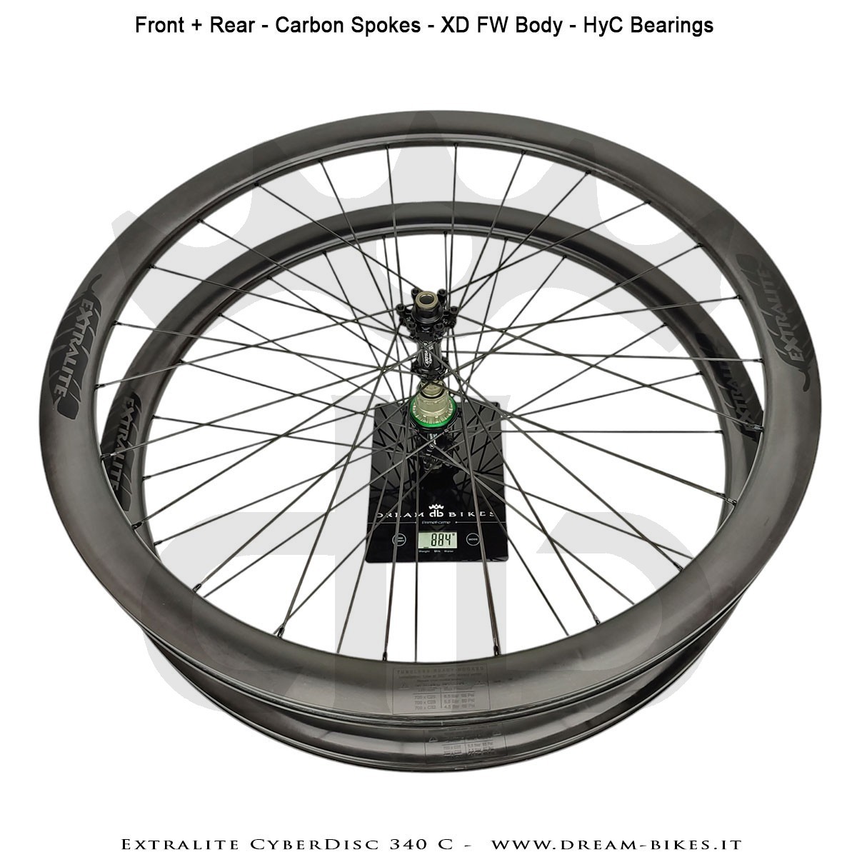 Extralite CyberDisc 340 C Ruote Strada Disco Copertonicino-Tubeless Profilo 40 mm da 890 gr.