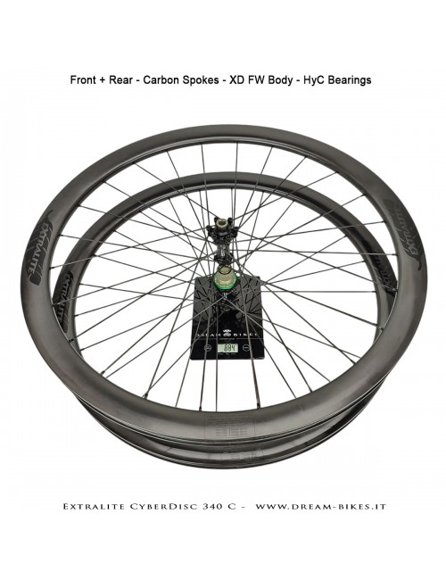 Extralite CyberDisc 340 C Ruote Strada Disco Copertonicino-Tubeless Profilo 40 mm da 890 gr.