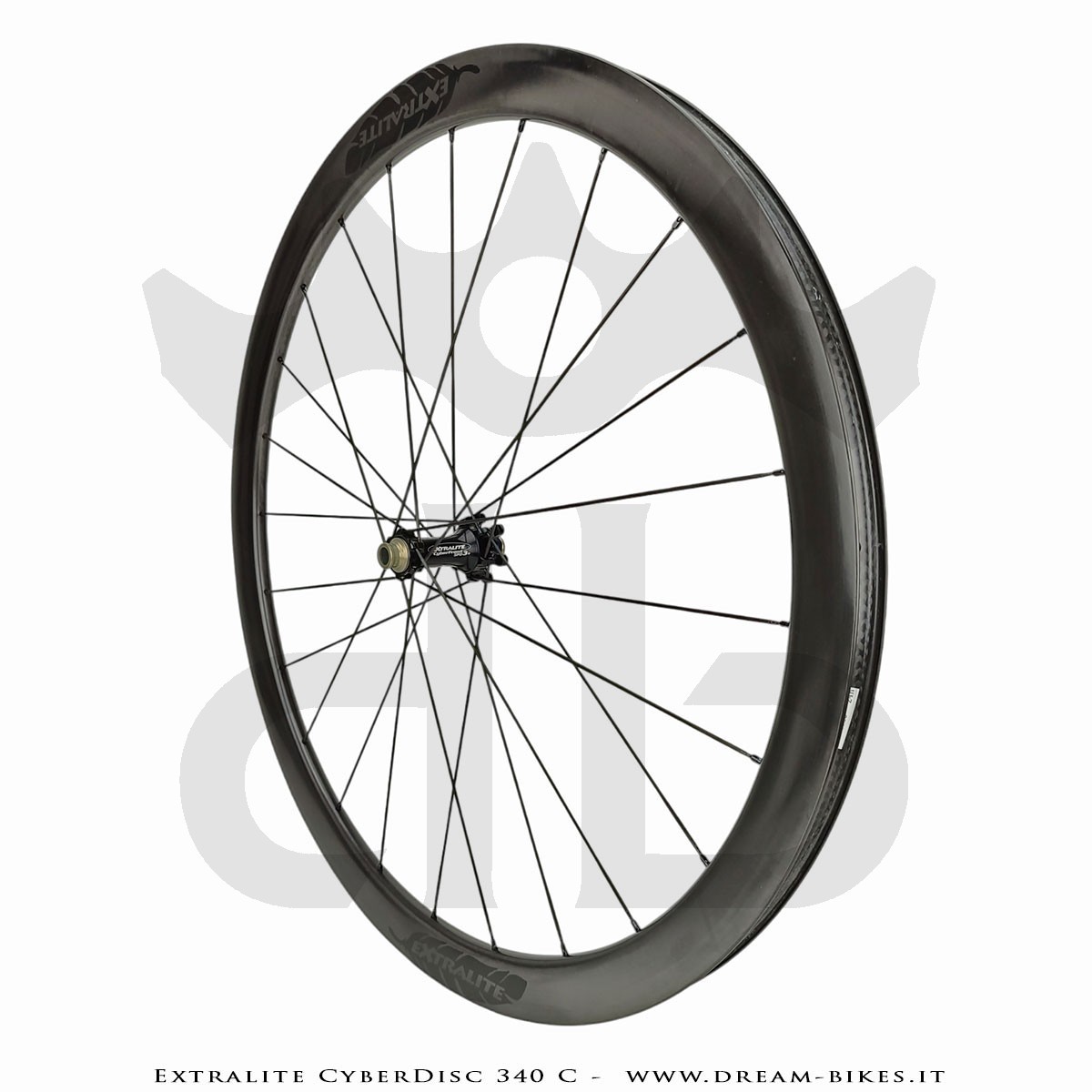Extralite CyberDisc 340 C Ruote Strada Disco Copertonicino-Tubeless Profilo 40 mm da 890 gr.