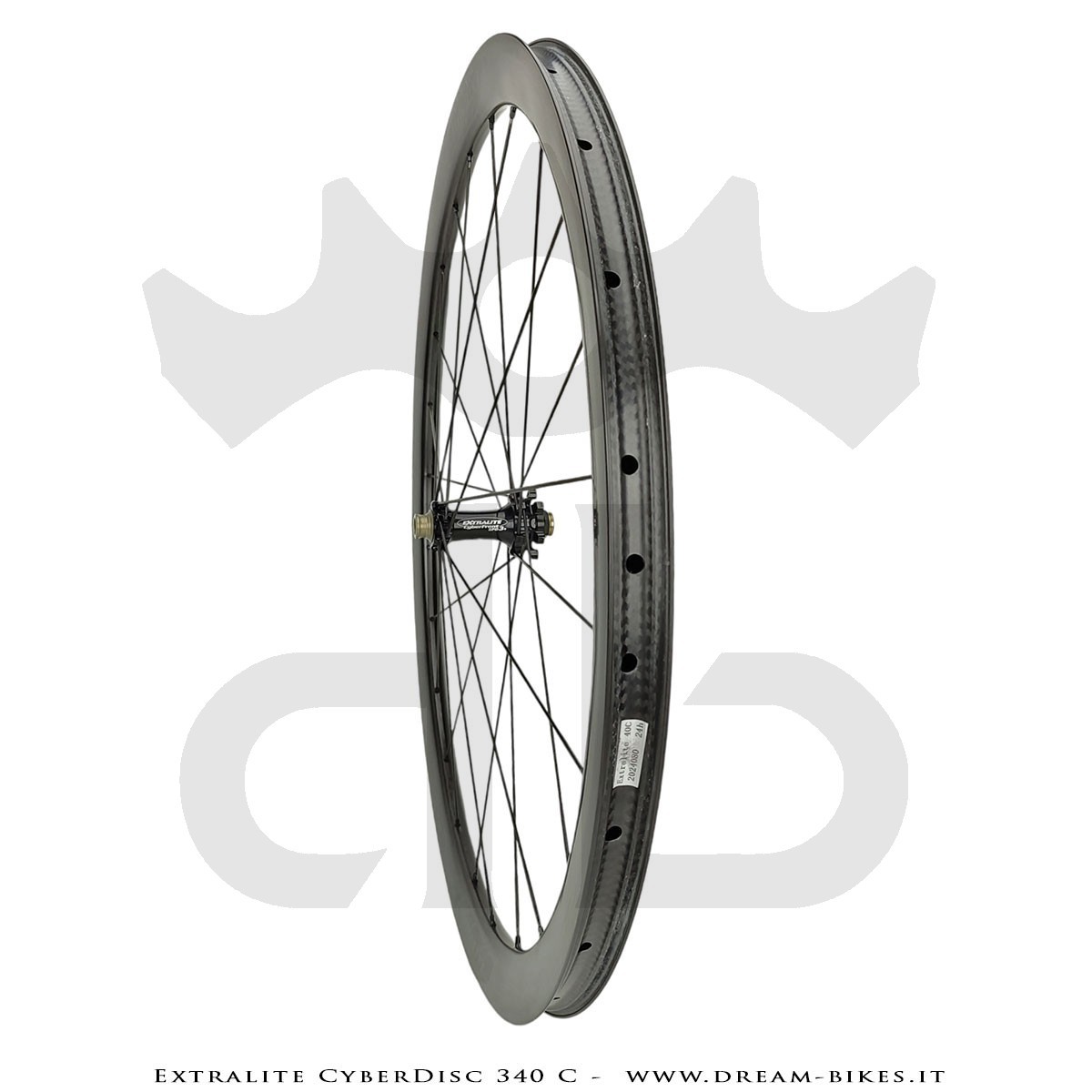 Extralite CyberDisc 340 C Clincher-Tubeless Disc Road Wheels 40 mm from 890 gr.