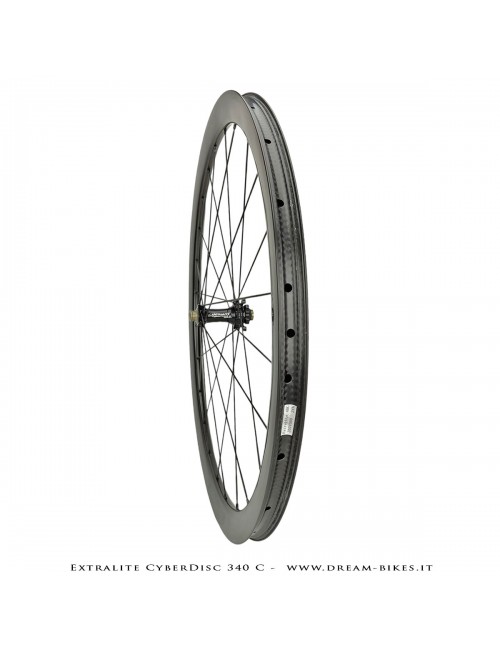 Extralite CyberDisc 340 C Clincher-Tubeless Disc Road Wheels 40 mm from 890 gr.
