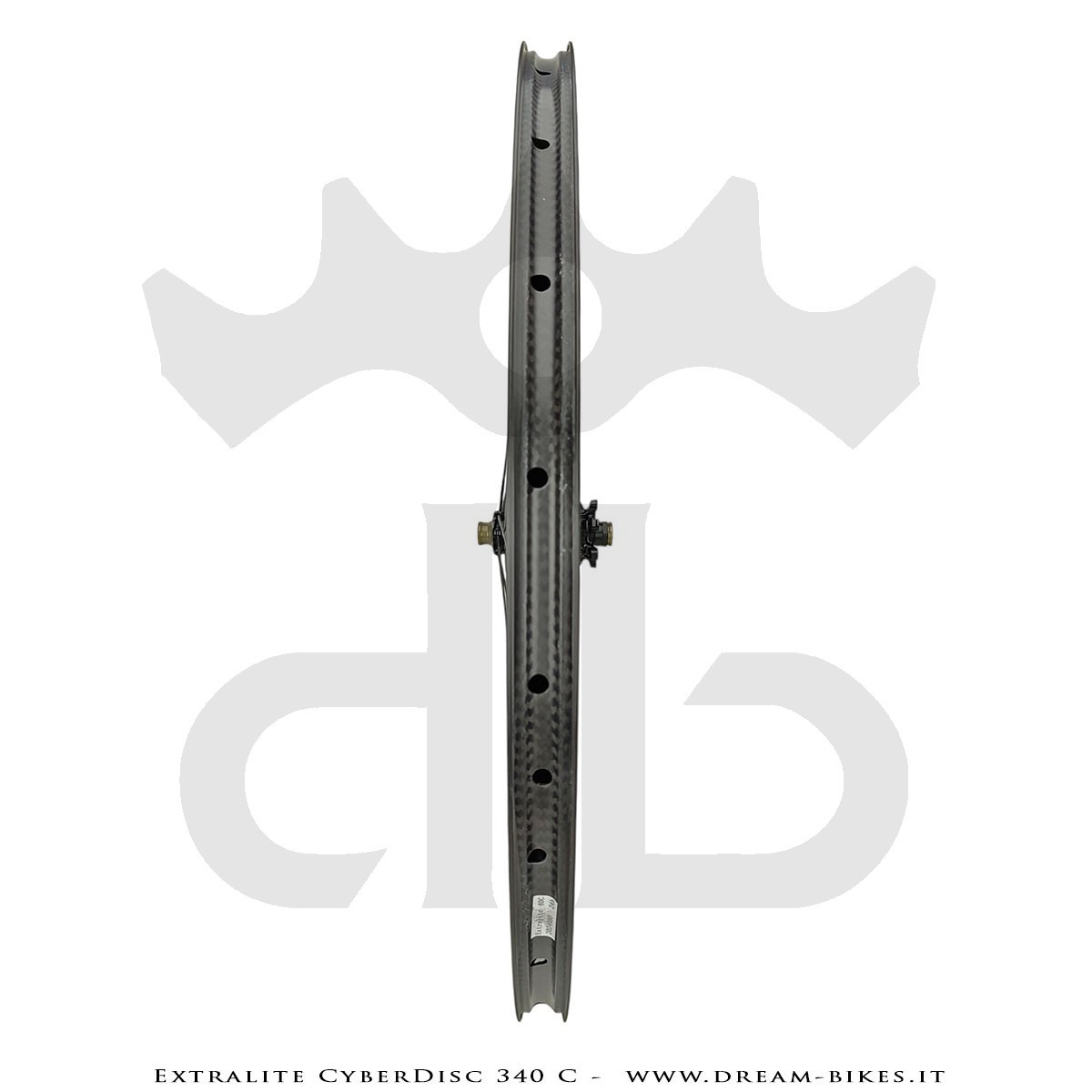 Extralite CyberDisc 340 C Ruote Strada Disco Copertonicino-Tubeless Profilo 40 mm da 890 gr.