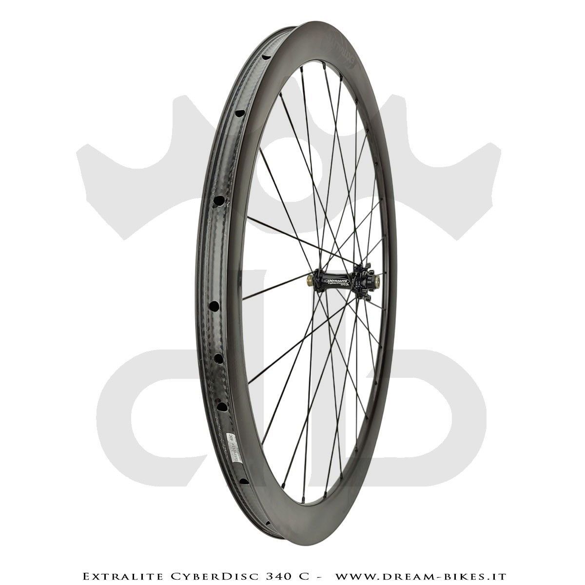 Extralite CyberDisc 340 C Clincher-Tubeless Disc Road Wheels 40 mm from 890 gr.