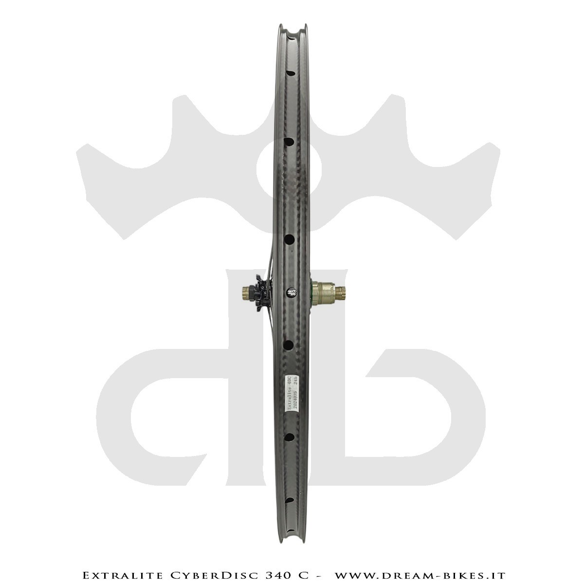 Extralite CyberDisc 340 C Clincher-Tubeless Disc Road Wheels 40 mm from 890 gr.