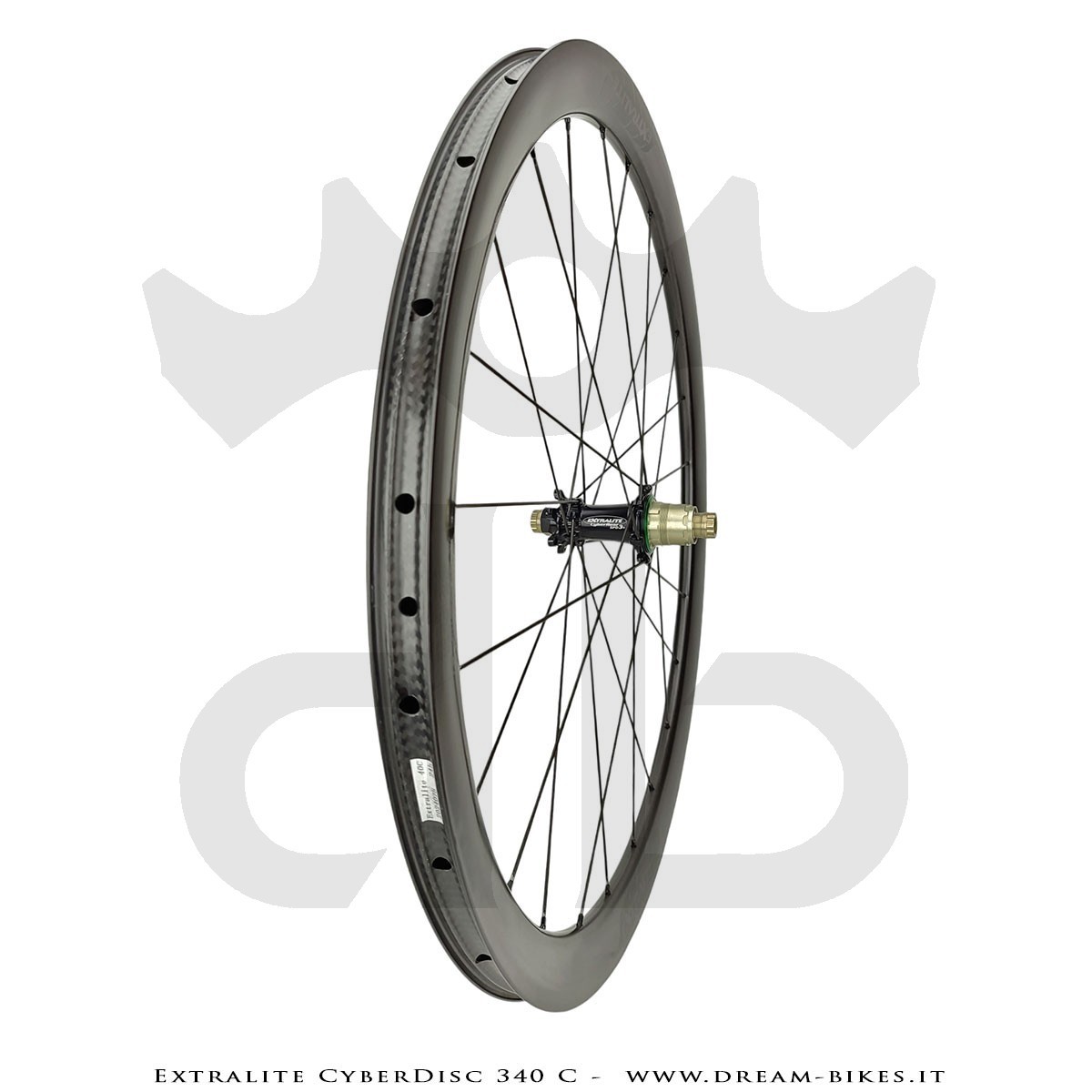 Extralite CyberDisc 340 C Clincher-Tubeless Disc Road Wheels 40 mm from 890 gr.