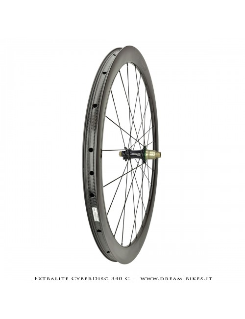 Extralite CyberDisc 340 C Ruote Strada Disco Copertonicino-Tubeless Profilo 40 mm da 890 gr.