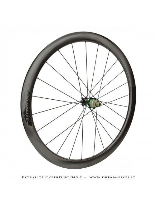 Extralite CyberDisc 340 C Ruote Strada Disco Copertonicino-Tubeless Profilo 40 mm da 890 gr.