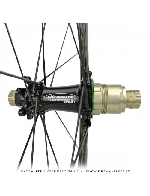 Extralite CyberDisc 340 C Ruote Strada Disco Copertonicino-Tubeless Profilo 40 mm da 890 gr.