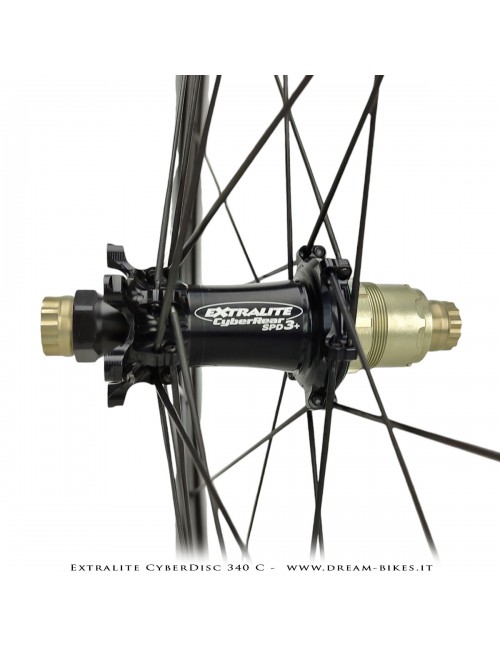 Extralite CyberDisc 340 C Ruote Strada Disco Copertonicino-Tubeless Profilo 40 mm da 890 gr.