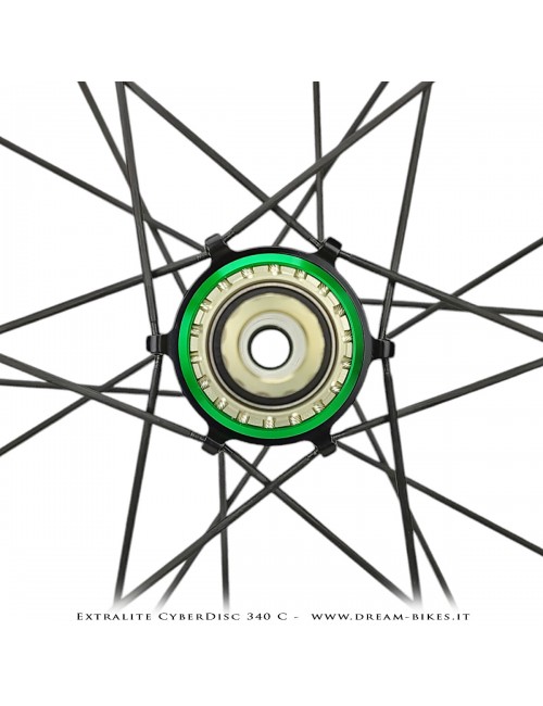 Extralite CyberDisc 340 C Ruote Strada Disco Copertonicino-Tubeless Profilo 40 mm da 890 gr.