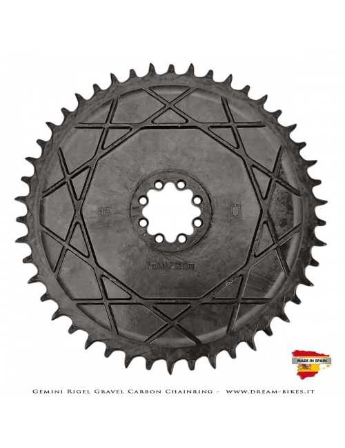 Gemini Rigel Ultralight Forged Carbon Fiber Direct Mount (6.5 mm Offset) Gravel/Road Racing Chainring, From 78 gr.