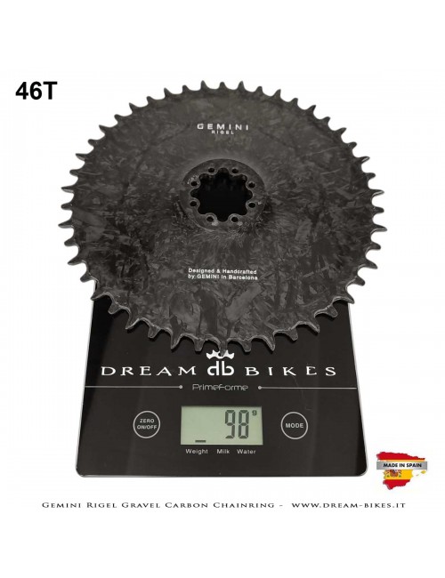 Gemini Rigel Ultralight Forged Carbon Fiber Direct Mount (6.5 mm Offset) Gravel Chainring, From 78 gr.