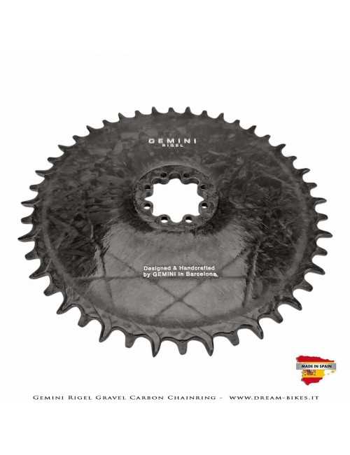 Gemini Rigel Ultralight Forged Carbon Fiber Direct Mount (6.5 mm Offset) Gravel/Road Racing Chainring, From 78 gr.