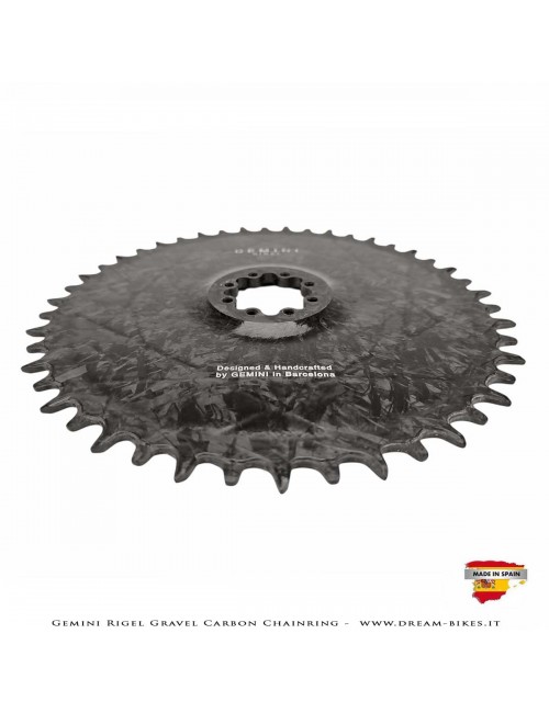 Gemini Rigel Ultralight Forged Carbon Fiber Direct Mount (6.5 mm Offset) Gravel Chainring, From 78 gr.