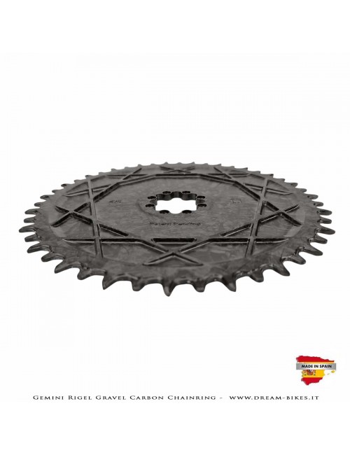 Gemini Rigel Ultralight Forged Carbon Fiber Direct Mount (6.5 mm Offset) Gravel Chainring, From 78 gr.