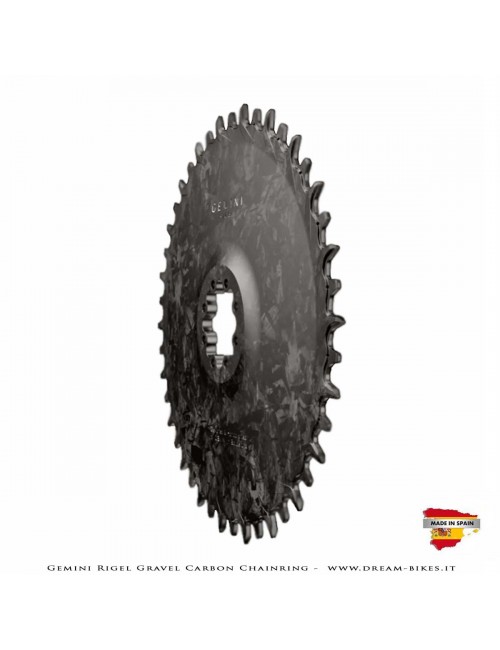 Gemini Rigel Ultralight Forged Carbon Fiber Direct Mount (6.5 mm Offset) Gravel Chainring, From 78 gr.