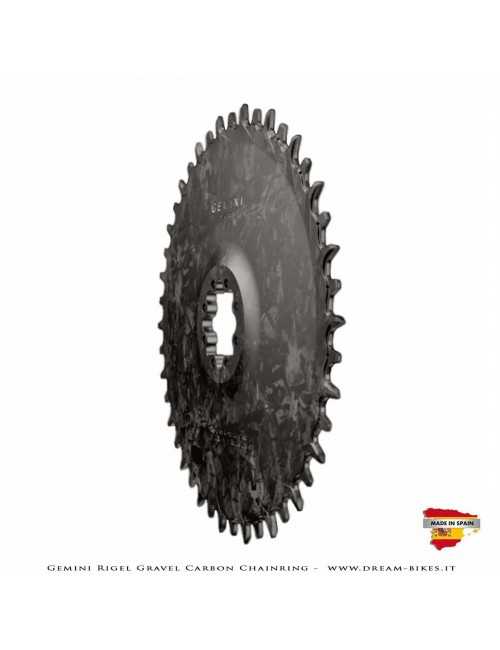 Gemini Rigel Ultralight Forged Carbon Fiber Direct Mount (6.5 mm Offset) Gravel/Road Racing Chainring, From 78 gr.