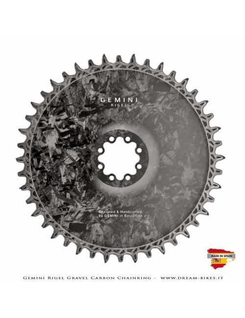 Gemini Rigel Ultralight Forged Carbon Fiber Direct Mount (6.5 mm Offset) Gravel/Road Racing Chainring, From 78 gr.