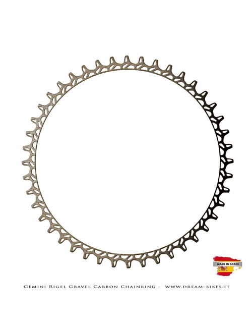 Gemini Rigel Ultralight Forged Carbon Fiber Direct Mount (6.5 mm Offset) Gravel Chainring, From 78 gr.