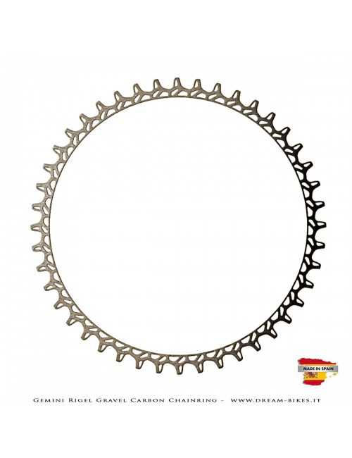 Gemini Rigel Ultralight Forged Carbon Fiber Direct Mount (6.5 mm Offset) Gravel/Road Racing Chainring, From 78 gr.