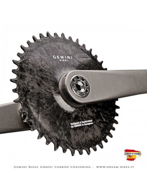 Gemini Rigel Ultralight Forged Carbon Fiber Direct Mount (6.5 mm Offset) Gravel Chainring, From 78 gr.