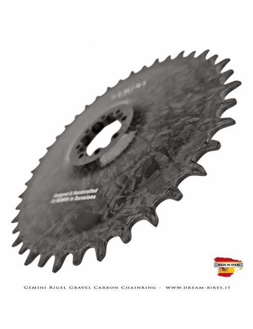 Gemini Rigel Ultralight Forged Carbon Fiber Direct Mount (6.5 mm Offset) Gravel/Road Racing Chainring, From 78 gr.