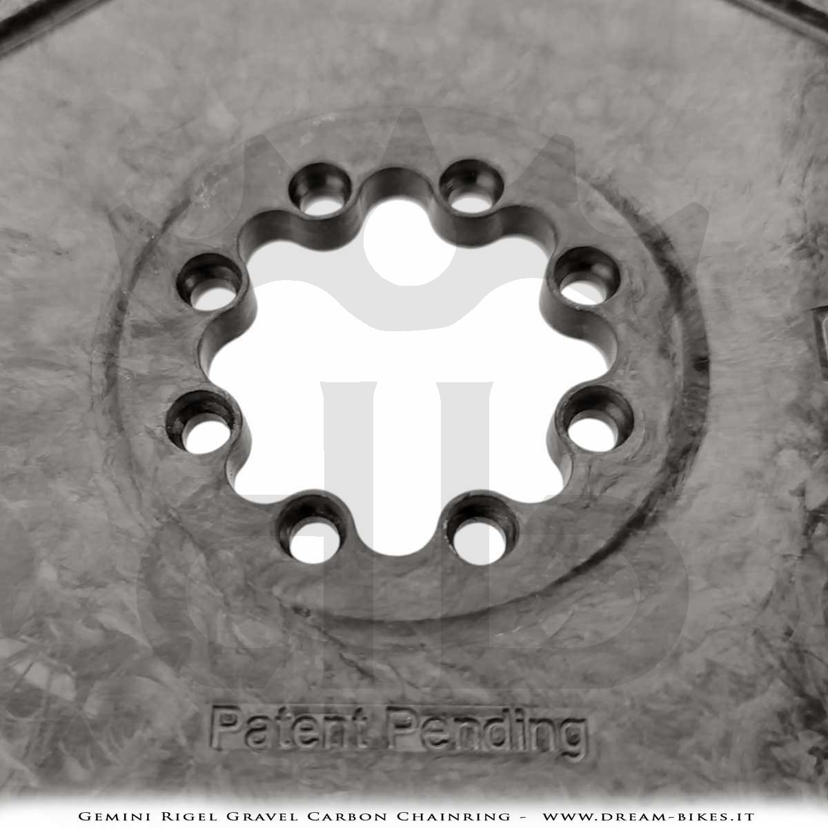 Gemini Rigel Ultralight Forged Carbon Fiber Direct Mount (6.5 mm Offset) Gravel Chainring, From 78 gr.