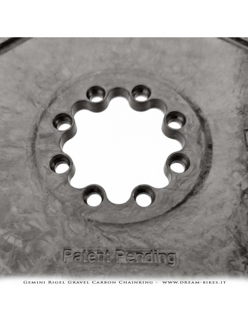 Gemini Rigel Ultralight Forged Carbon Fiber Direct Mount (6.5 mm Offset) Gravel Chainring, From 78 gr.