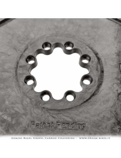 Gemini Rigel Ultralight Forged Carbon Fiber Direct Mount (6.5 mm Offset) Gravel/Road Racing Chainring, From 78 gr.